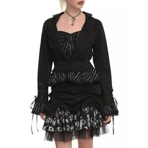 The Nightmare Before Christmas Stripe Jacket Black sz S Women's
